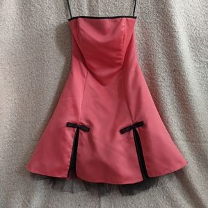 Coral Satin Dress